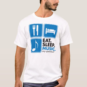Camiseta Coma la música del sueño - azul
