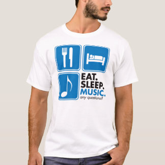 Camiseta Coma la música del sueño - azul