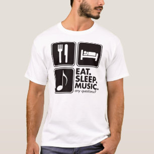 Camiseta Coma la música del sueño - negro