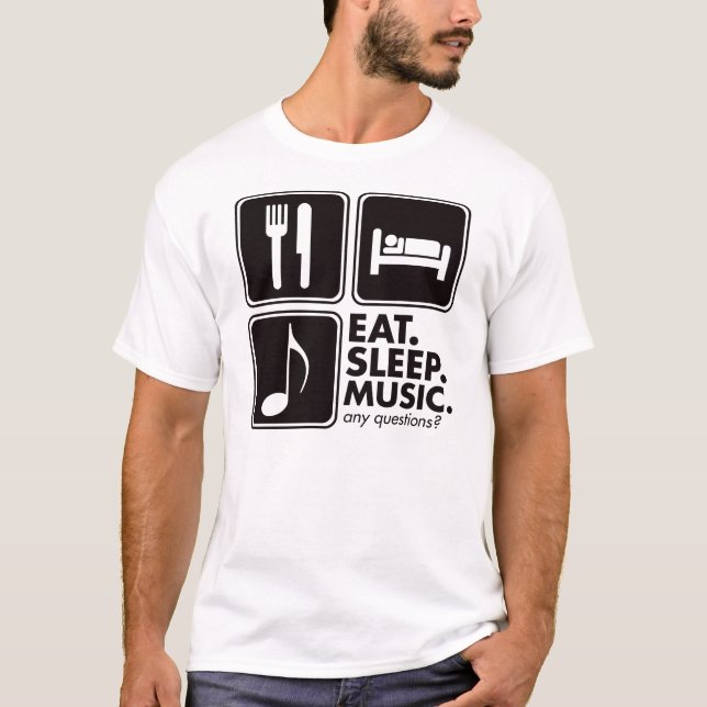Camiseta Coma la música del sueño - negro (Anverso)