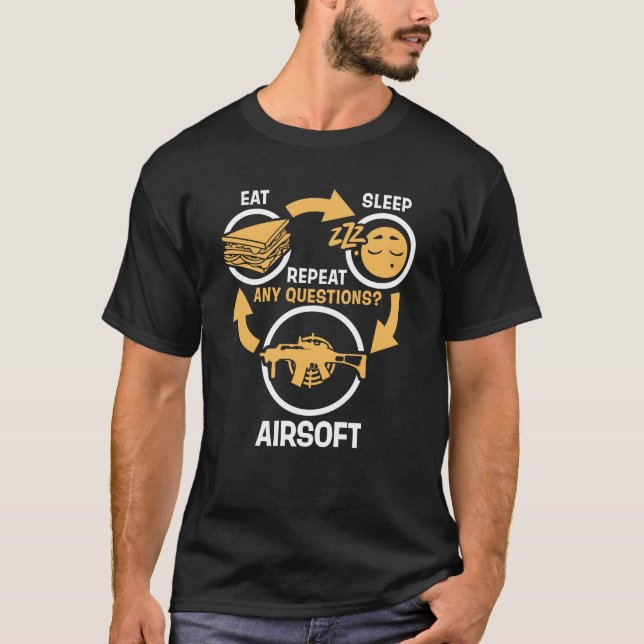 Camiseta Coma la repetición de Airsoft del sueño - Airsoft (Anverso)