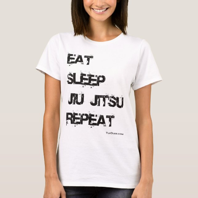 Camiseta Coma la repetición de Jiu Jitsu del sueño (Anverso)