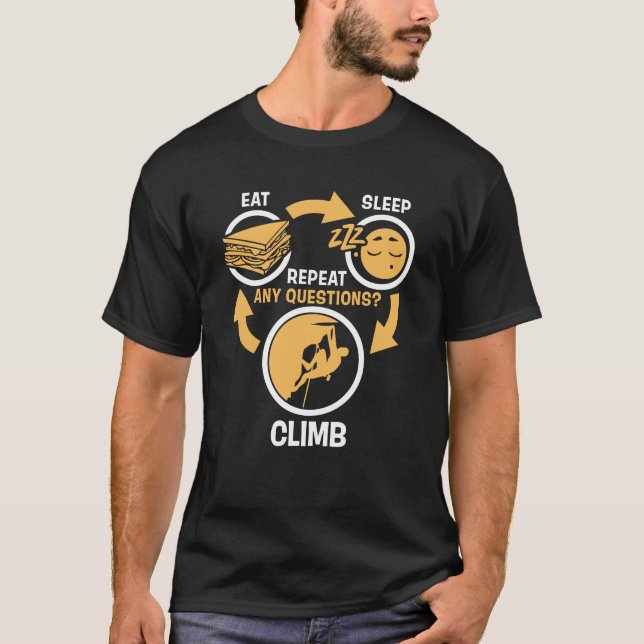 Camiseta Coma la repetición de la subida del sueño - el (Anverso)