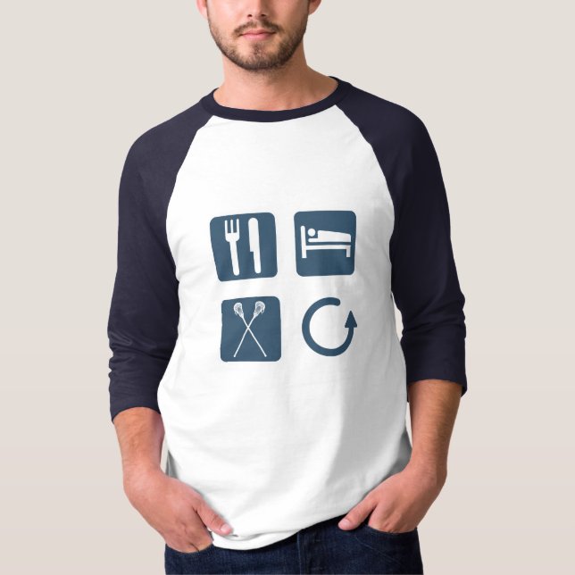 Camiseta Coma la repetición de LaCrosse del sueño (Anverso)