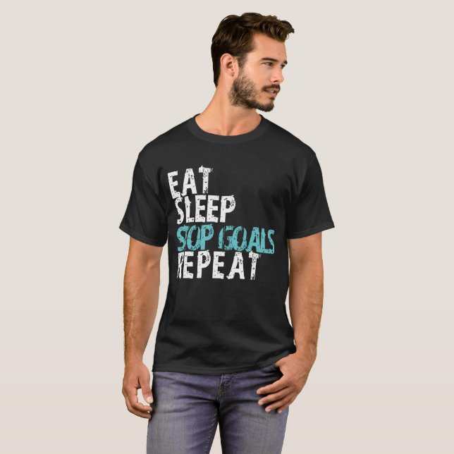 Camiseta Coma la repetición de las metas de la parada del (Anverso completo)