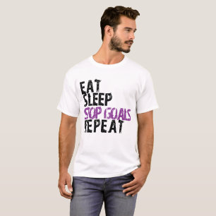 Camiseta Coma la repetición de las metas de la parada del