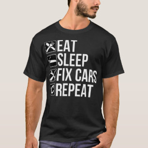 Camiseta Coma la repetición de los coches del arreglo del