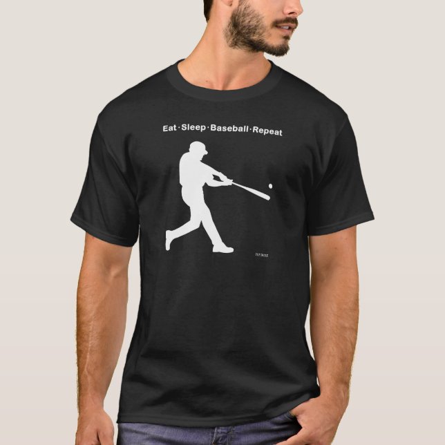 Camiseta Coma la repetición del béisbol del sueño (Anverso)