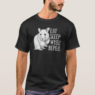 Camiseta Coma La Rueda De Sueño Repita La Cuta De Hamster Y