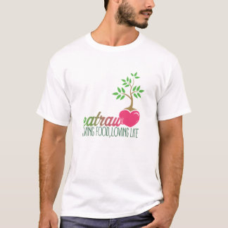 Camiseta Coma la vida cariñosa de la comida cruda, viva