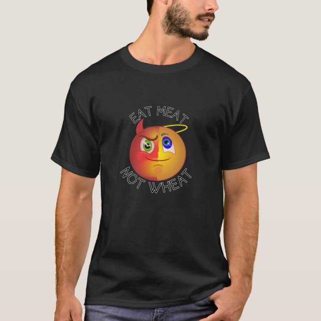 Camiseta Coma los amantes del keto no del trigo de la carne (Anverso)