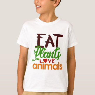 Camiseta Coma los animales del amor de las plantas - vegano