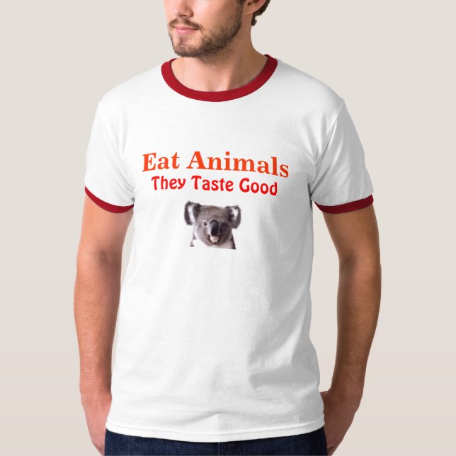 Camiseta Coma los animales, ellos prueban bueno (Anverso)