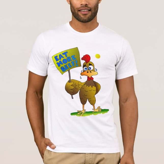 CAMISETA ¡COMA MÁS CARNE DE VACA! (Anverso)