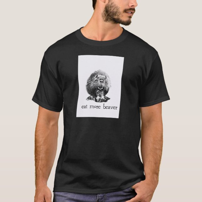 Camiseta coma más castor (Anverso)