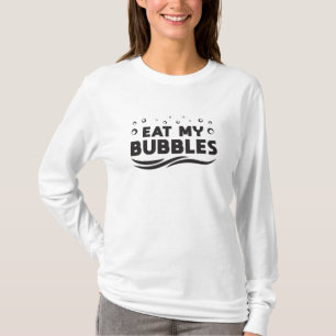 Camiseta Coma Mis Burbujas Natación Piscina Agua Piscina