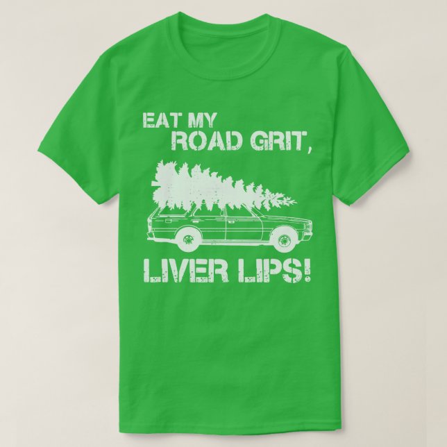 Camiseta Coma mis labios para el hígado de la empuñadura (Diseño del anverso)