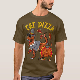 Camiseta Coma Pizza Graciosa Turquía para ser joven chico d