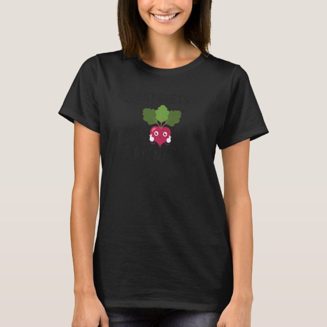 Camiseta Coma Remolachas No Carnes Vegano (Anverso)