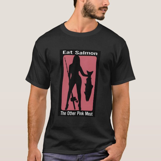 Camiseta Coma Salmón La Otra Carne Rosa (Anverso)