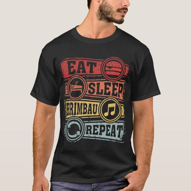 Camiseta Coma Sleep Berimbau Repetir (Anverso)