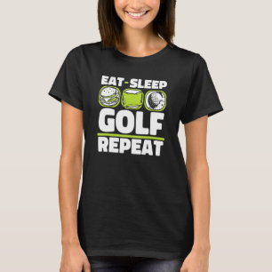 Camiseta Coma Sleep Golf Repeat Player Pro Golfer Golfing L
