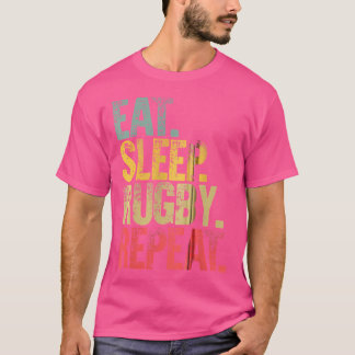 Camiseta Coma Sleep Repetir Gif Comer Sleep Rugby Repetir