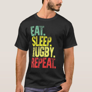 Camiseta Coma Sleep Repetir Gif Comer Sleep Rugby Repetir