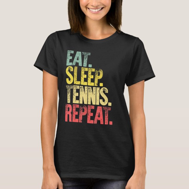 Camiseta Coma Sleep Repetir Gif Comer Sleep Tennis Repetir (Anverso)