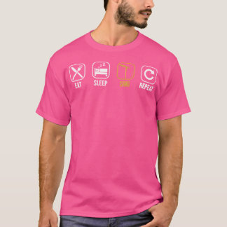 Camiseta Coma Sleep Sing Repetir Ópera Vocalista Ópera S