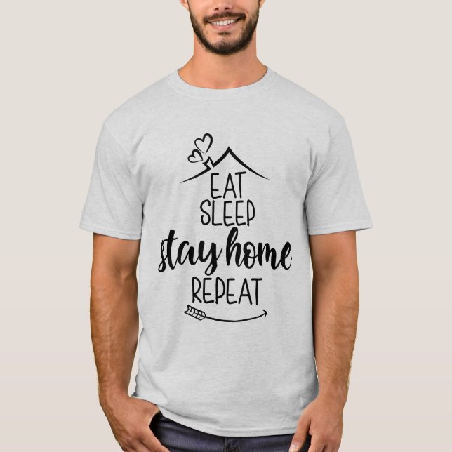 Camiseta Coma Sleep Stay Stay Stay Home Repita (Anverso)