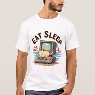 Camiseta Coma Sueño Anime Gaming Repetir Kawaii Otaku Anime