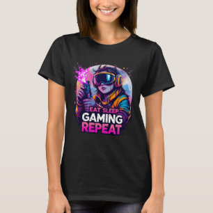 Camiseta Coma Sueño Anime Gaming Repetir Kawaii Otaku Anime