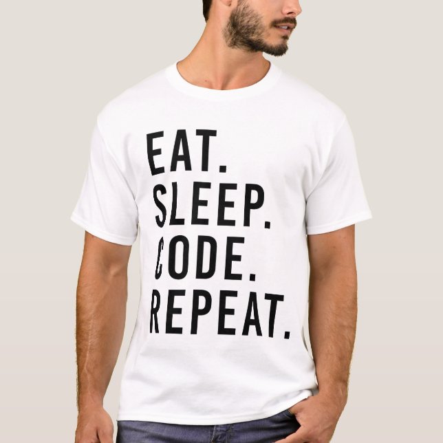 CAMISETA COMA. SUEÑO. CÓDIGO. REPETICIÓN (Anverso)