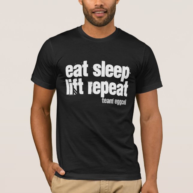 Camiseta coma. sueño. elevación. repetición (Anverso)