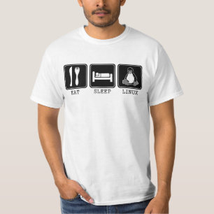 Camiseta Coma. Sueño. Linux.
