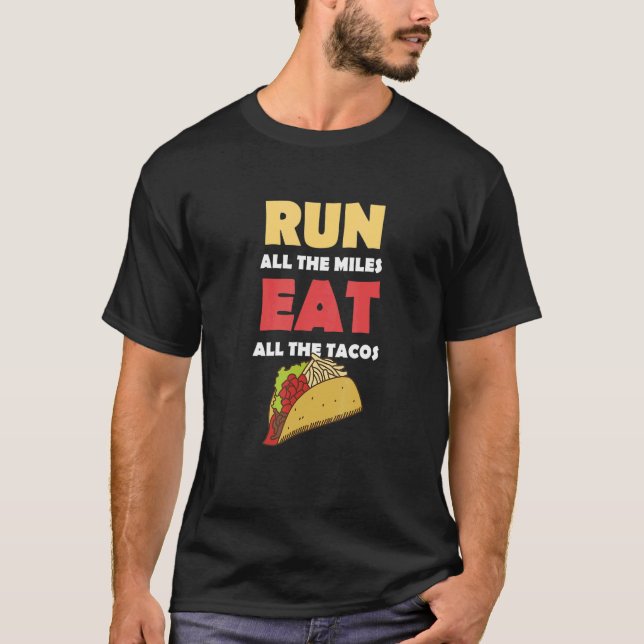 Camiseta Coma Tacos Running Miles (Anverso)