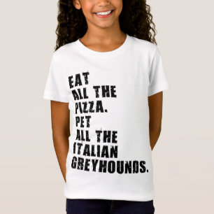 Camiseta Coma Todos Los Mascotas De Pizza Y Todos Los Greyh