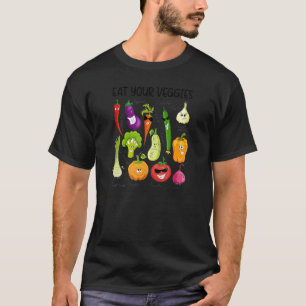 Camiseta Coma tu Vegetales Retro 90 Estilo Vegetable Vegeta