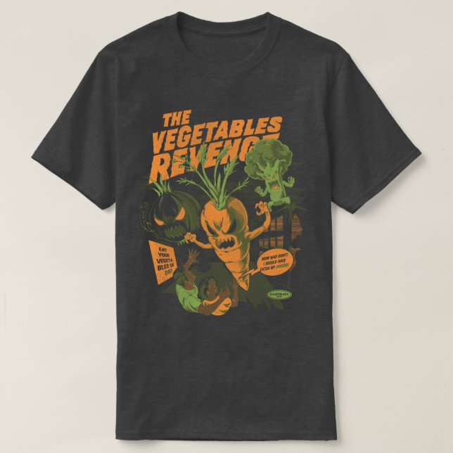 Camiseta Coma tus vegetales (Diseño del anverso)