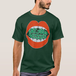 Camiseta Coma tus vegetales a base de plantas vegetarianas