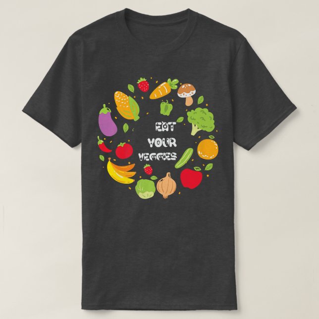 Camiseta Coma tus verduras (Diseño del anverso)