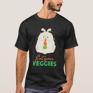 Camiseta Coma tus verduras Conejo Vegetable Verde Orga
