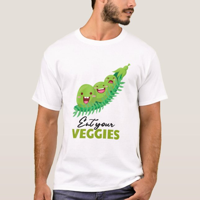 Camiseta Coma tus verduras Edamame Vegetable Organic F (Anverso)