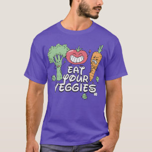 Camiseta Coma tus verduras Graciosas Vegetarianas