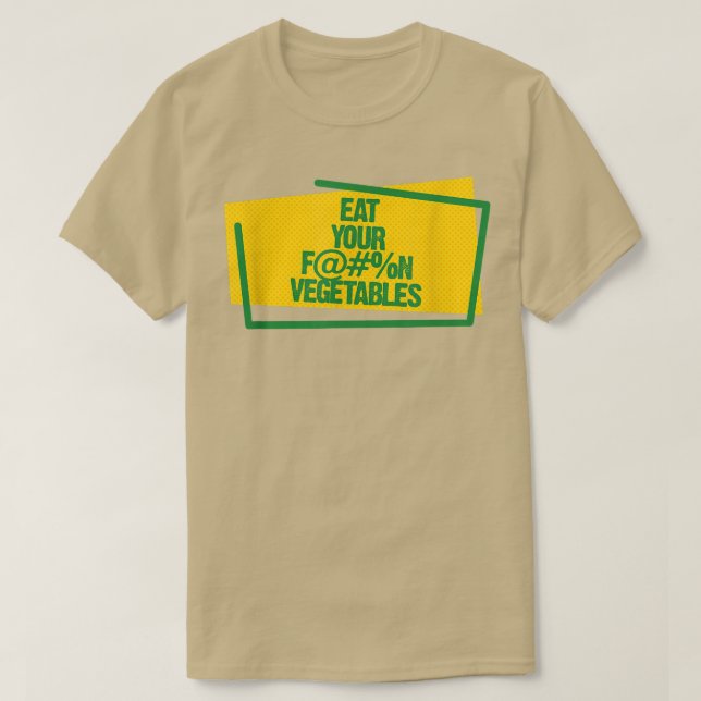 Camiseta Coma tus verduras Graciosos vegetarianos (Diseño del anverso)