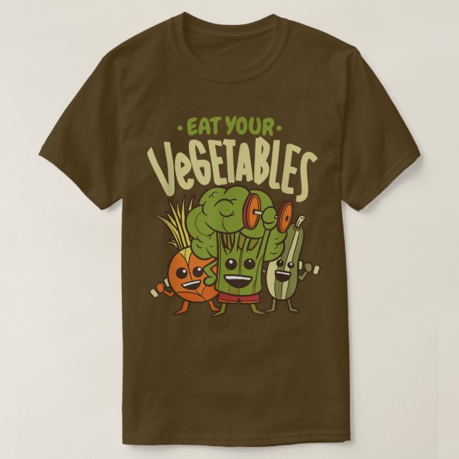 Camiseta Coma tus verduras Vegetales Vegan Funny Vegetab (Diseño del anverso)