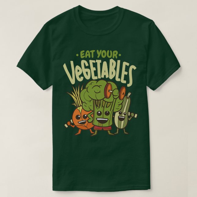 Camiseta Coma tus verduras Vegetales Vegan Funny Vegetab (Diseño del anverso)