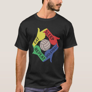 Camiseta Coma un atleta de Guay de voleibol de sueño repeti
