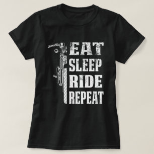 Camiseta Coma un viaje de sueño repetido moto montando un 